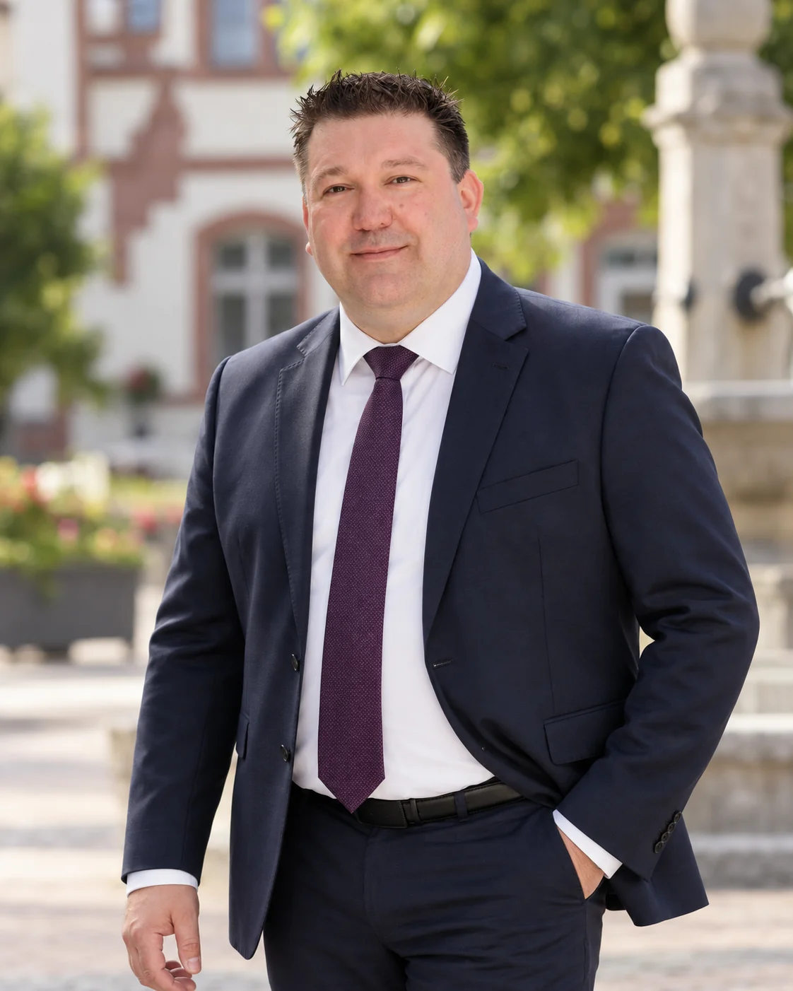 Nino Hoffmann im dunklen Anzug